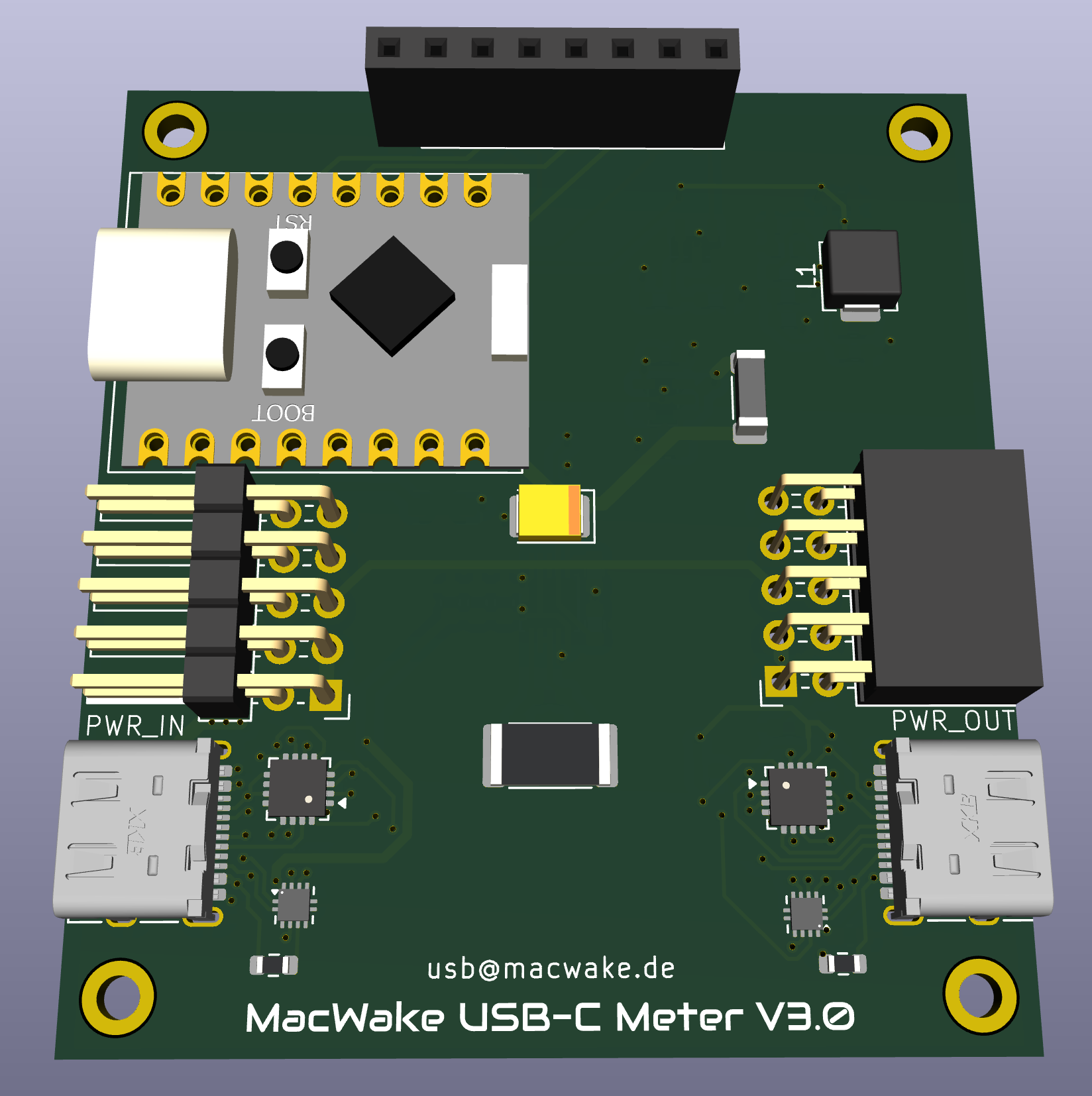 PCB rendering (front)